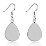 Stainless Steel Cabochon Earring Settings Oval Water Drop 13 * 18/18 * 25Mm Blank Base Diy Ear Hooks Accessories for Jewelry