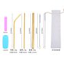 Stainless Steel Drinking Straws Environmentally Friendly Gold Edible Straw Metal Drinking Straws Set