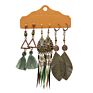 Stainless Steel Ethnic Earrings Woman Colorful Retro Tassel Pendant Earrings Bohemian Jewelry Earrings