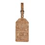 Stock Luggage Tag Cork Textured Pu Leather Luggage Tag in Stock