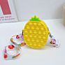 Stress Relief anti Anxiety Toy Bag Pineapple Fidget Toy Bag Popper Fidget Shoulder Bag for Kids