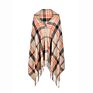 Style Soft Cashmere Button Tartan Plaid Shawl Scarf Lady Air Conditioning Cloak in Autumn and In