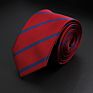 Stylish Men's Stripe Necktie College Style Red Navy Blue Green Multi-Color Twill Cosplay Party Business Wedding Neck Ties