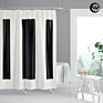 Sublimation Geometry Pattern Bathroom Shower Curtain, Washable 100% Polyester White Bathroom Curtains/