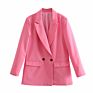 Suits Office Formal Blazers Cardigan Jacket Ladies Solid Color Women Blazer