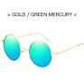 Sunglasses Polarised Gold Frame Designer Flying Rounded Steampunk Sun Glasses