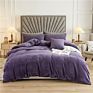 Super Solid Color Velvet Duvet Cover Daybed Comforter Set