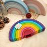 Supply Rainbow Silicone Stacking Toy Free Sample Baby Stacker Educational Teething Toy