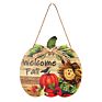Thanksgiving Decoration Autumn Blessings Harvest Wooden Door Hanging Plaque Signs Pumpkin Turkey Home Decoration