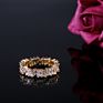 Thin Baguette T Ring Engagement Handmade Rainbow Trapezoid Stone Rings for Women Fashionjewelry Finger Accessories Wedding Band