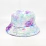 Tie-Dye Fisherman Hat Women Warm Basin Hat Popular Thick Plush Hat Men