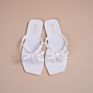Trend Jelly Sandals Flat Shoes with Rivet Design Square-Toe Sandals for Women Flip Flop Slides Slippers