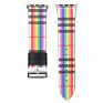 Tschick Band for Apple Watch, [Plaid Lattice Pattern] Leather Watch Strap Replacement Wristband for Apple Watch Series 4 3 2 1