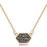 Turquoise Diamond Pendant Necklace Simple Clavicle Chain Multicolor Crystal Cluster Christmas Gift