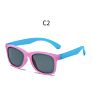 Ultra Light Flexible Light Polarized Kids Sunglasses Square