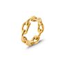 Unique Non Tarnish Jewelry Link Chain Rings Stainless Steel Jewelry 18K Gold Plated Knuckle Rings