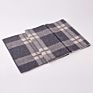 Warm Wool Cashmere Jacquard Plaid Long Scarf for Men