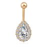 Water Drop Cubic Zirconia Piercing Navel Surgical Steel Piercings Navelpiercing Ombligo Nombril Belly Button Rings Cllp021