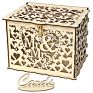 Wedding Decorations Card Box and Guest Book Roses Wooden Card Holder Money Box Security Heart Lock Rustic Supplies Wooden Box