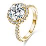 Wedding Engagement Jewelry 925 Sterling Silver White Gold Cubic Zirconia Ring