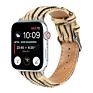 Western Style Plush Leopard Printed Leather Strap for Apple Watch 42/44Mm ,Smart Leather Watch Band for Iwatch Series 6 5