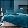 Wholesales Design Solid Color Microfiber 2-Tone Reversible down Alternative Filling 3Pcs Quilt Set