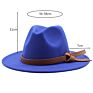 Wide Brimbeige Women Floppy Wooden Felt 15Cm Hats Jazzy Chapeau Fedora Hats with Logo