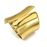 Wide Large Stainless Steel Metal Jewelry Silver Plated Big Cuff Bangle Bracelet Punk Simple Bangles for Women