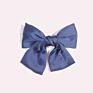 Wine Red Satin Bow Barrettes Three-Layer Ribbon plus Size Fabric Craft Steel Clip Student Spring Clip