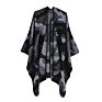 Women Camouflage Pattern Blanket Wrap Cozy Open Front Poncho Scarf Wrap Shawl Women's Autumn Shawl Knit Wrap Shawl