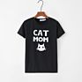 Women Cat Mom Print T Shirt T Shirt Soft and Comfort Plain T Shirts