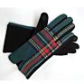 Women Gloves Touch Screen Thick Warm Adult Hand Outdoor Mittens Plaid Gloves