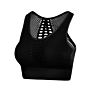 Women Padded Tank Top Bra Dry Fast High Impact Gymnastic Sweat Yoga Seamless Mesh Pattern Sports Bra