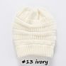 Women Style Design Acrylic Multifunction Messy Bun Ponytail Beanie Hat with Hole