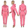 Women's Fleece Sweatpants and Hoodie Set Jogger Cropped Sweatshirt Hoodies Sets