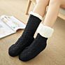 Womens Knit Fleece Cable Gripper Socks Warm Fuzzy Non-Slip Home Floor Slipper Socks