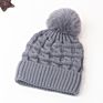 Women's Knitted Slouchy Beanie Hat Warm Ski Faux Fur Pompom Hats