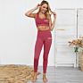 Workout Yoga Sets Clothes Fitness Yoga Leggings Seamless Gym Tights and Sports Bra Set for Women