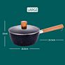 Worthbuy Multifunctional Japanese Saucepan Non-Stick Milk Soup Pot for Kitchen Cooking Pot Pan with Wooden Handle Cookware