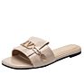 Xmfj 2021One Button Lady Slippers Flat Bottom Lady Flip-Flops