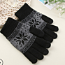 Youki Magic Gloves Touch Screen Women Men Warm Stretch Knitted Wool Mittens Snowflake Pattern Acrylic Gloves