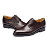 Yuhuang round Toe Full Brogues Full Grain Calf Leather Bespoke Mens Handmade Shoes