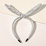 Ziming Metallic Metal Effect Pu Leather Big Size Rabbit Butterfly Shape Headbands for Women and Girls