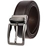 Zk707-3 Zinc Alloy Pin Buckle Genuine Leather Belt for Men