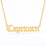 Zodiac Croc Charm Gold Necklace Choker Zodiac Jewelry Collares De Acero Inoxidables Jewelry for Womans Indians
