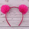12Colors Headband with Rainbow Pom Poms Hair Band for Girls Hair Hoop Fur Ball Furry Ears Stylish and Easter Gift