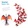 12Pcs One Pack 10 Colors Pvc Butterflies 3D Wall Sticker Home Decorations Refrigerator Decoration Wall Sticker Butterfly