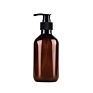 16 Oz 500 Ml Amber Pet Plastic Refillable Pump Hand Soap Bottles Plastic Body Wash Liquid Soap Bottles with Pump Dispenser