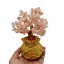 18Cm Gemstone Jade Bonsai Healing Fortune Lucky Feng Shui Rose Quartz Tree