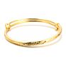 24K Gold Color Dubai Adjustable Gold Bangles for Women Men Gold Color Ethiopian Bracelets African Bangles Bracelets Jewelry